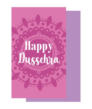 Mutlu dussehra festivali, pembe mandala arkaplan dini kültürü.