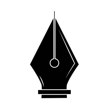 Minimalist dövme boho fıskiyesi kalem başlı siluet resim simgesi beyaz arkaplan üzerinde