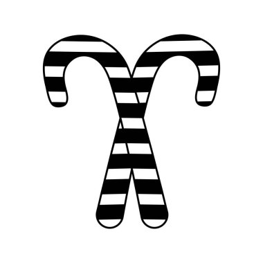 Mutlu cadılar bayramı, tatlı çizgiler şeker çubukları kutlama çizgisi ikonu tarzı şaka mı şeker mi