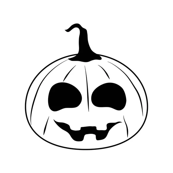 Halloween feliz, truque engraçado abóbora ou deleite estilo ícone de linha de celebração — Vetor de Stock