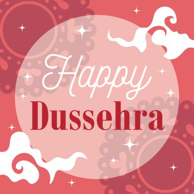 Mutlu dussehra festivali, geleneksel dini ayin yazıtları.