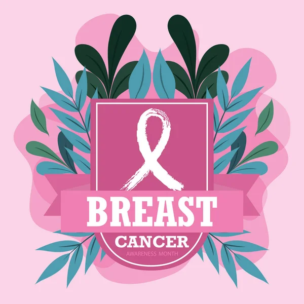 Göğüs kanseri farkındalığı ayı fırça darbesi kurdelesi pembe pankart