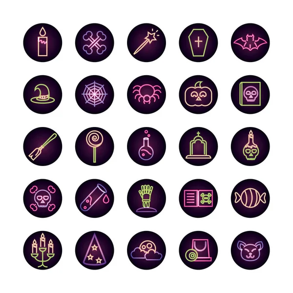 Cadılar bayramın kutlu olsun, şeker mi şaka mı? Kutlama, mum şapka, örümcek ağı şeker ikonları.