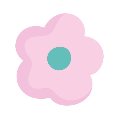 çiçek yaprakları süslemesi, izole edilmiş simge beyaz arkaplan