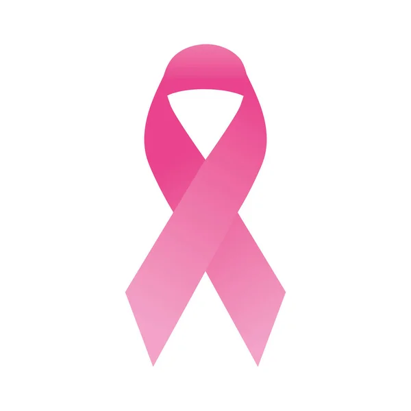 Cáncer de mama conciencia mes rosa cinta blanco fondo vector — Archivo Imágenes Vectoriales