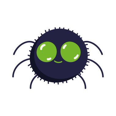 Mutlu cadılar bayramı, korkunç örümcek kocaman yeşil gözlü çizgi film, şaka mı şeker mi kutlaması