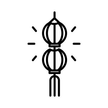 Mutlu sonbahar ortası festivali, fenerler dekorasyon karikatürü, çizgi dizayn tarzı