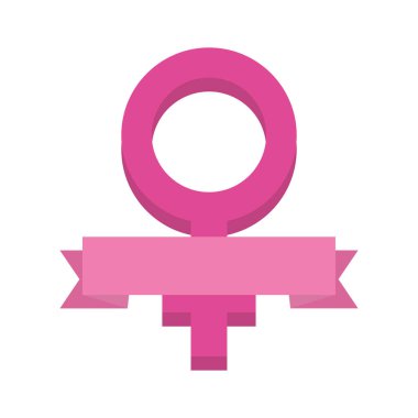 Göğüs kanseri farkındalığı ayı kadın cinsiyet kurdelesi pembe tasarımı