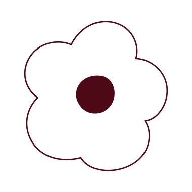 çiçek süsü dekorasyonu izole edilmiş simge beyaz arkaplan çizgisi biçimi