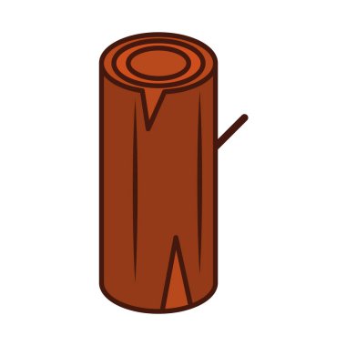 Ağaç gövdesi ağaç hattı ve simgeyi doldur