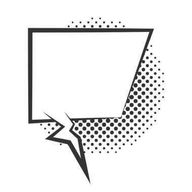 pop art çizgi roman konuşma balonu yarım ton tarzı, çizgi beyaz arkaplan