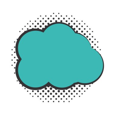 pop sanat bulutu konuşma balonu yarım ton tarzı, düz tasarım beyaz arkaplan