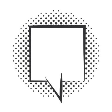 pop sanat konuşma balonu çizgi roman yarım ton tarzı, doğrusal tasarım beyaz arkaplan