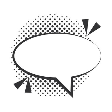 pop sanat konuşma balonu yarım ton tarzı, doğrusal tasarım beyaz arkaplan