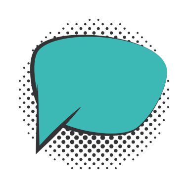 pop sanat konuşma balonu noktalı ve yarım ton stili, düz tasarım beyaz arkaplan