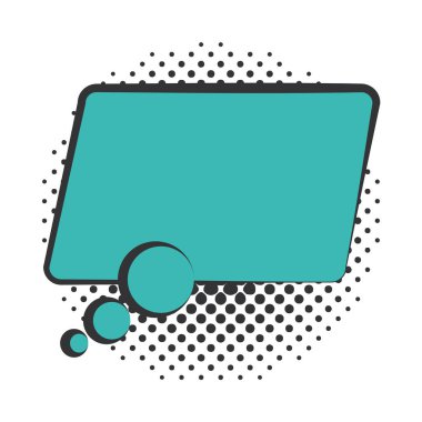 pop sanatı konuşma balonu pankartı yarım ton tarzı, düz tasarım beyaz arkaplan