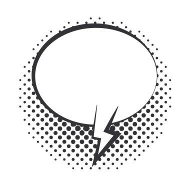 pop sanat konuşma balonu reklam pankartı, yarım ton tarzı doğrusal tasarım beyaz arkaplan