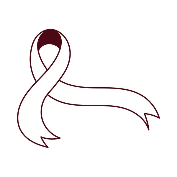 Mois de sensibilisation au cancer du sein, style de ligne vectorielle de motivation de ruban — Image vectorielle