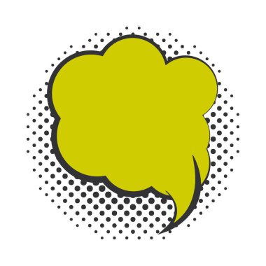 pop sanat ifadesi konuşma balonu yarım ton biçimi, düz tasarım beyaz arkaplan