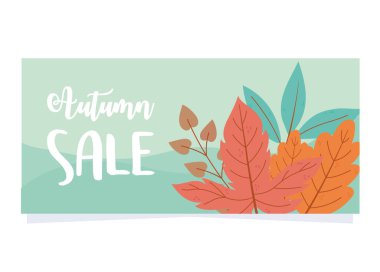 Sonbahar indirimi, reklam alışverişi veya reklam afişi.