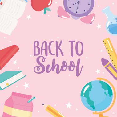 Okula, ilköğretim karikatür haritasına, kalem kitaplarına elma şişesi sınıfı geçmişine.