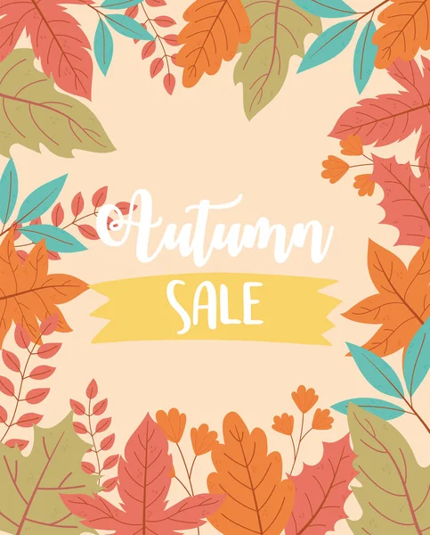 Sonbahar indirimi, alışveriş indirimi, özel sezon ya da reklam posteri