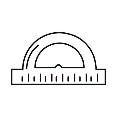 Okula dönüş, geometri açıölçer temel eğitim çizgisi simgesi biçimi