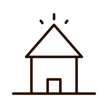 house home facade dış hat simgesi izole edilmiş tasarım