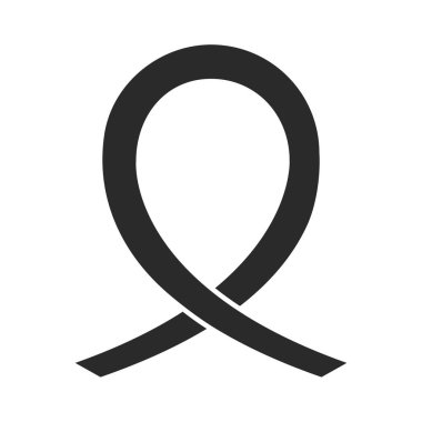 kurdele farkındalığı kampanya desteği siluet simgesi