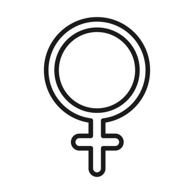 feminizm hareketi simgesi, sembol cinsiyet kadın hakları piktogram çizgisi biçimi