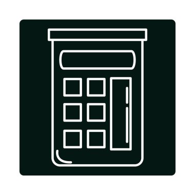 Okula dönüş, matematik hesap makinesi ilköğretim bloğu ve satır simgesi