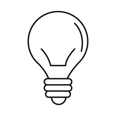 Ampul elektrik enerji hattı simgesi biçimi