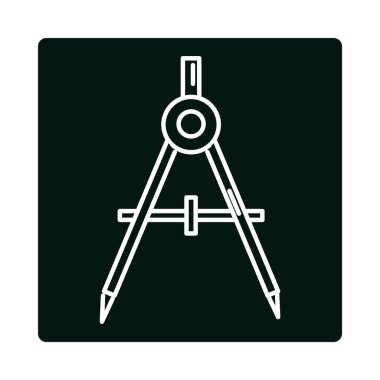 Okula geri dönüş, geometri pusulası temel eğitim bloğu ve satır simgesi