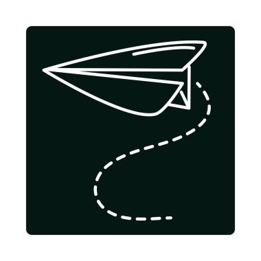 Okula dönmek, kağıt uçak yaratıcılığı ilköğretim bloğu ve çizgi simgesi