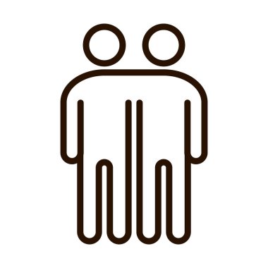 Toplum ve ortaklık çizgisi simgesini kucaklayan insanlar