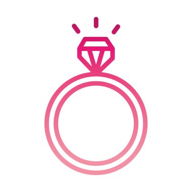 Alyansı elmas mücevher gradyan tarzında.