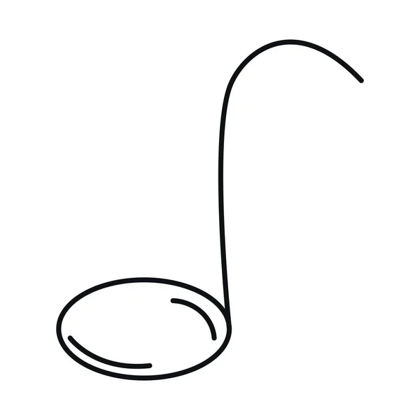 Note musicale harmonie mélodie ligne icône style — Image vectorielle