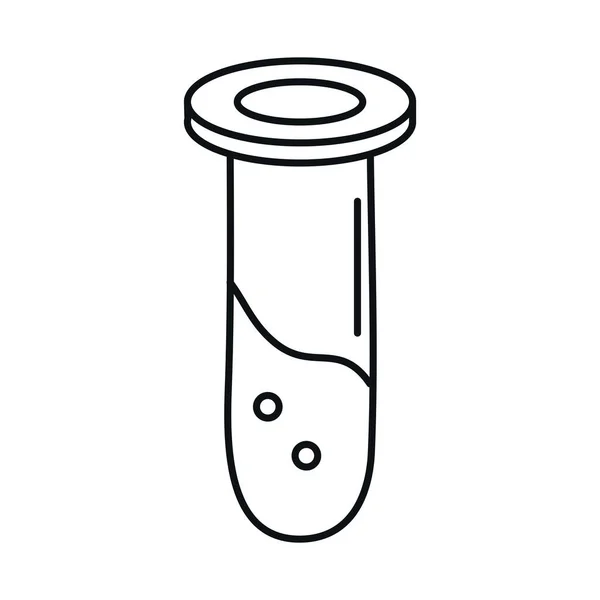 Retour à l'école, chimie tube à essai éducation élémentaire ligne icône style — Image vectorielle