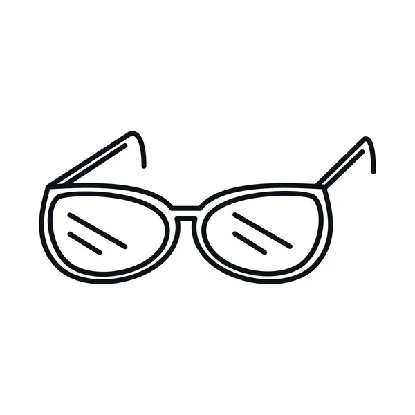 Glasögon tillbehör mode linje ikon stil — Stock vektor