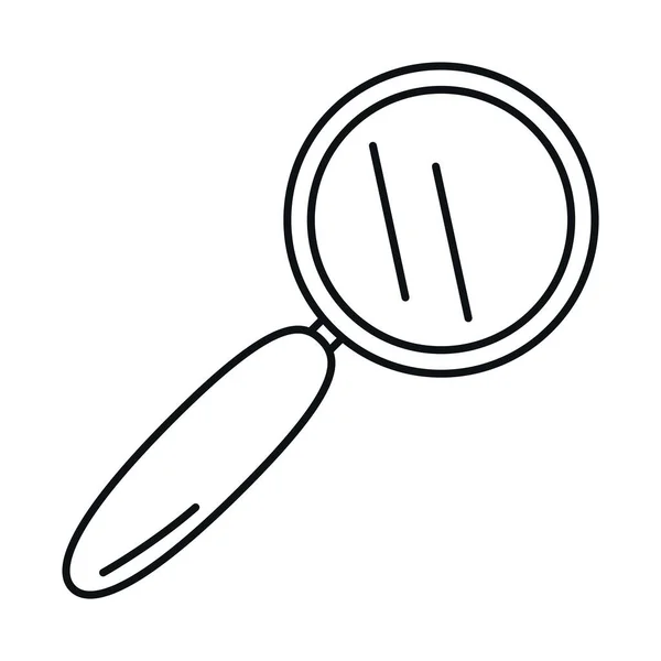 Magnifying glass search pictogram line icon style — Stock Vector