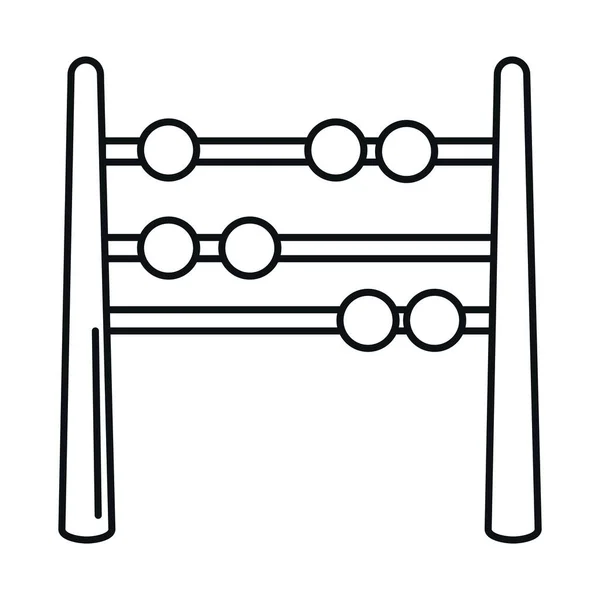 Tillbaka till skolan, aritmetiska abacus leverans elementär utbildning linje ikon stil — Stock vektor