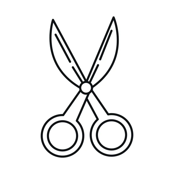 Back to school, scissors supply elementary education line icon style — Stock Vector