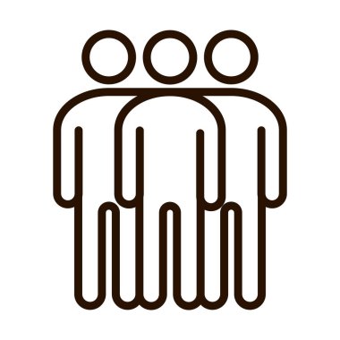 Takım çalışması dayanışma topluluğu ve ortaklık çizgisi simgesi