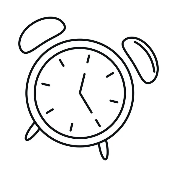 Reloj despertador línea de tiempo icono estilo — Vector de stock