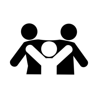Birlikte, halk ilişkileri Pictogram siluet tarzı