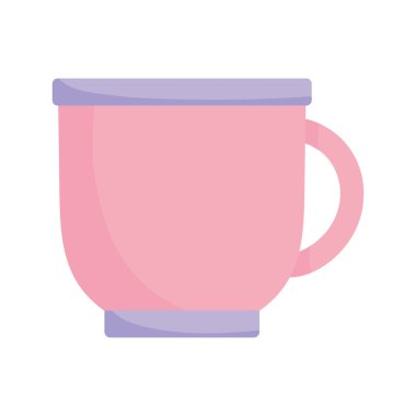 Kahve fincanı içeceği izole edilmiş tasarım beyaz arkaplan