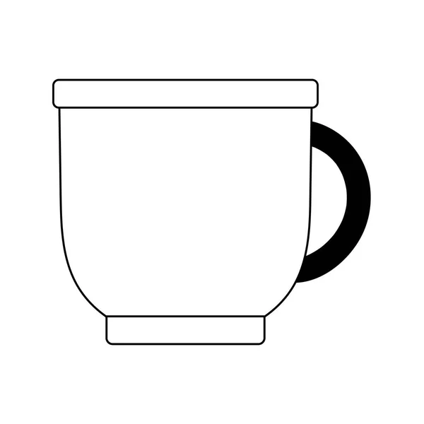 Koffiekopje drank geïsoleerde pictogram lijn stijl — Stockvector