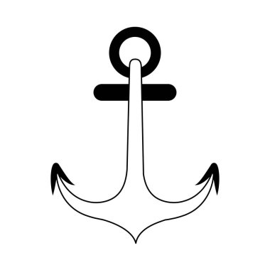 anchor denizcilik çizgisi simgesi biçimi beyaz arkaplan