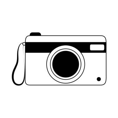 sarı fotoğraf makinesi dijital çizgi simgesi biçimi