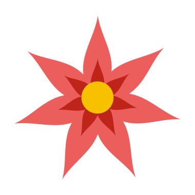 Çiçek dekorasyonu izole edilmiş simge tarzında çiçek açtı